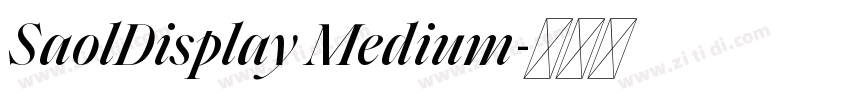 SaolDisplay Medium字体转换 SaolDisplay Medium字体转换